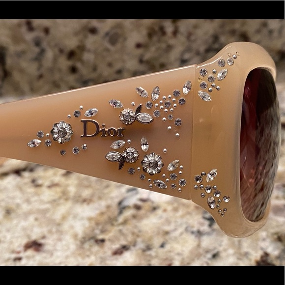 Christian Dior Ondine Crystal Rhinestone Sunglasses RARE - Picture 7 of 13